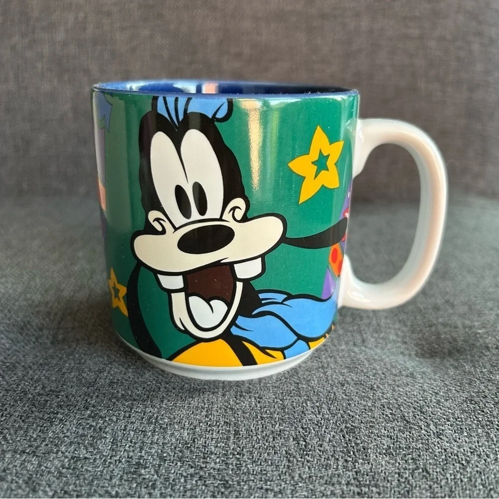 Disney Colorful Coffee Mug, Goofy, Green, Blue, 11 oz